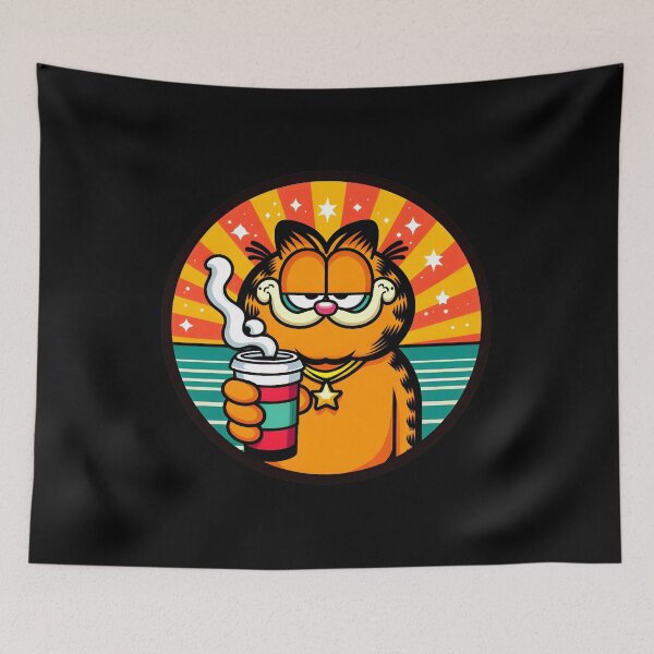 Item preview,  Garfield y el café designed and sold by ManikRaja.