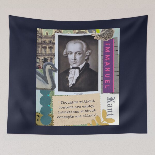 Item preview, Immanuel Kant portrait and quote: Immanuel Kant portrait and quote: Thoughts without content are empty, intuitions without concepts are blind. designed and sold by artbleed.