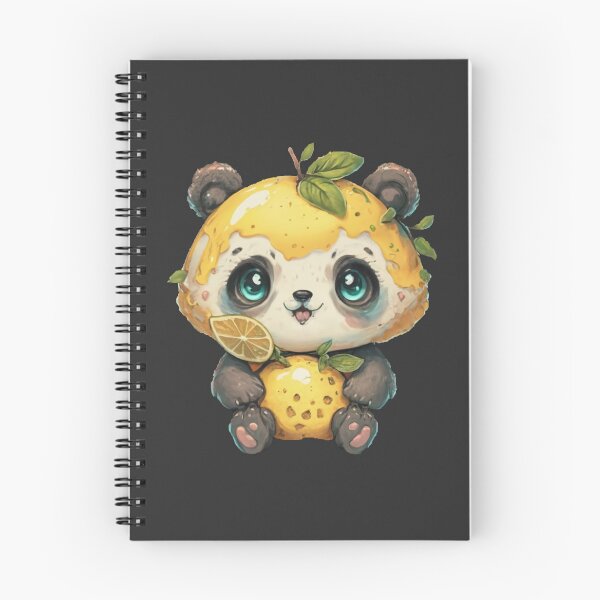Item preview, lemon panda with green leaves designed and sold by bukajart.