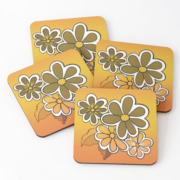 Item preview, Seventies - Bouquet of flowers with warm tones designed and sold by Hélène Carmona.
