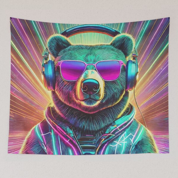 Item preview, 80s Neon Bear designed and sold by NinjaRat.