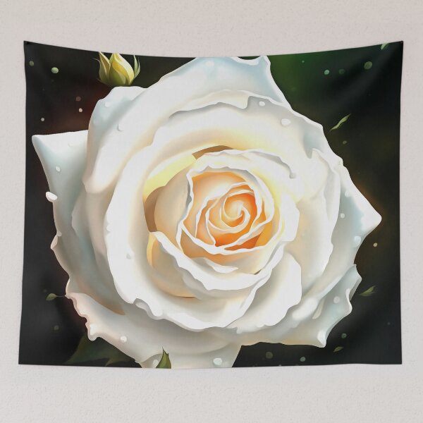 Item preview, White Rose Splash Art Floral Fantasy designed and sold by taiche.