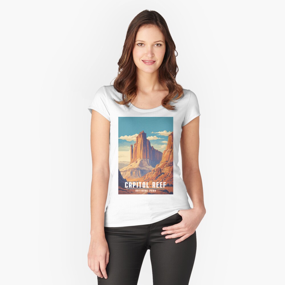 Item preview, Fitted Scoop T-Shirt designed and sold by WanderlustArtsy.