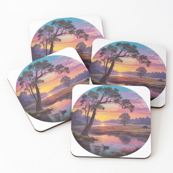 Item preview, Vintage 80s-Inspired Mississippi Landscape Sticker - Colorful Pictorial Illustration (791) designed and sold by WASjourney.