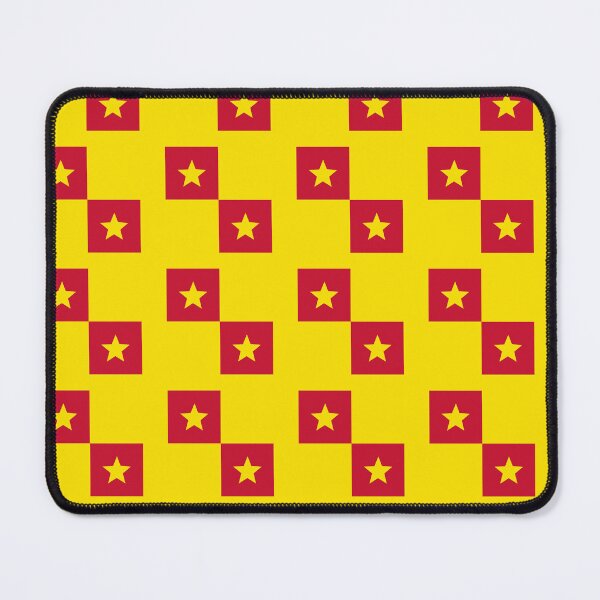 Item preview, Red Yellow Stars Square China Color Chinese Mandarin Language East Asia Peking Pattern designed and sold by PenguinForests.