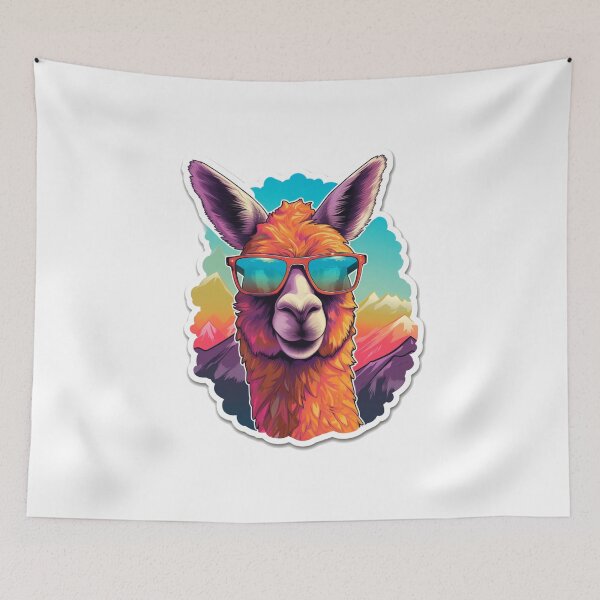 Item preview, Antidepression coolorful llama sticker style designed and sold by SmileshareShop.