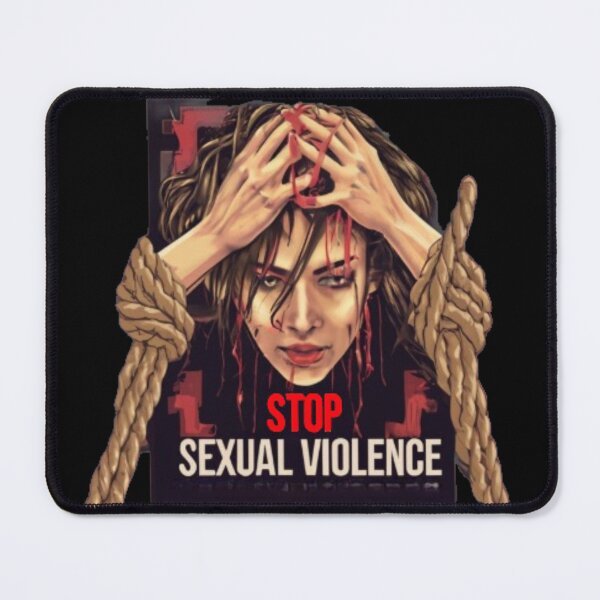 Item preview, Enslaved woman with text 'Stop Sexual Violence' designed and sold by Tomasz Siennicki.