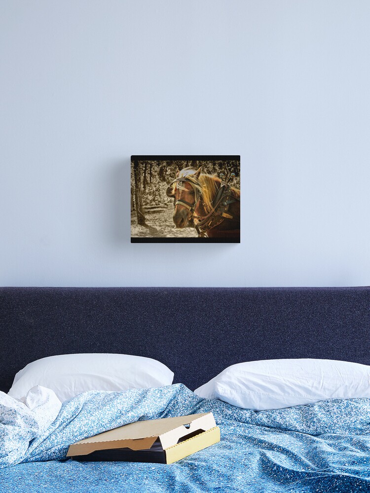 Thumbnail 2 of 3, Canvas Print, The Work Horse designed and sold by believer9.