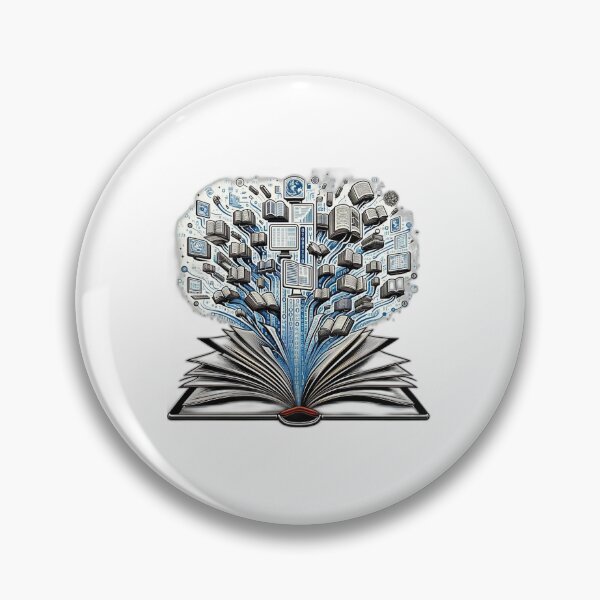 Item preview, From Pages to Pixels - Evolution of Knowledge designed and sold by BlueGoldArt.