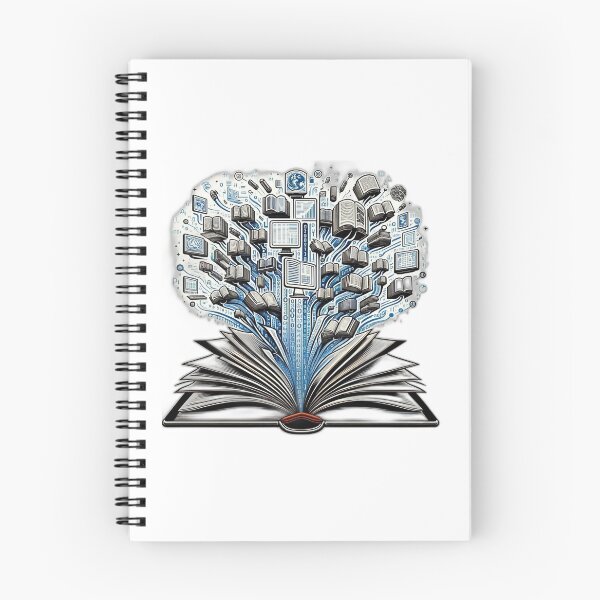 Item preview, From Pages to Pixels - Evolution of Knowledge designed and sold by BlueGoldArt.