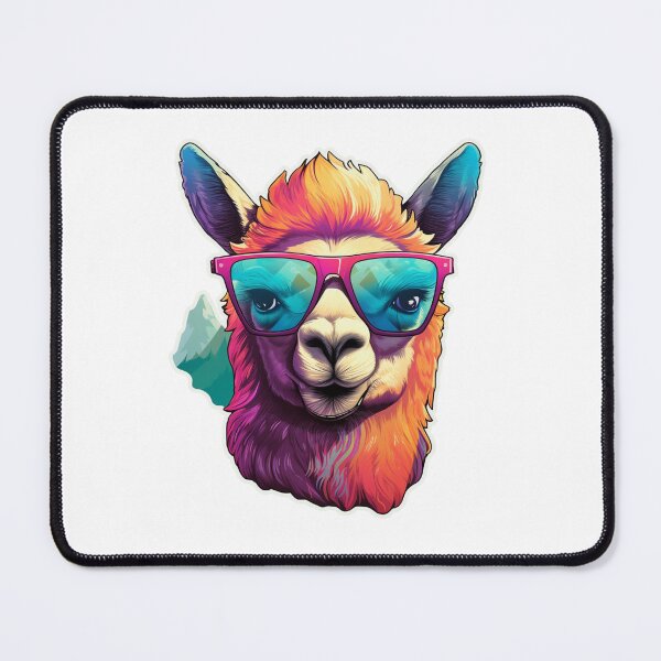 Item preview, Antidepression sunglasses llama sticker style designed and sold by SmileshareShop.