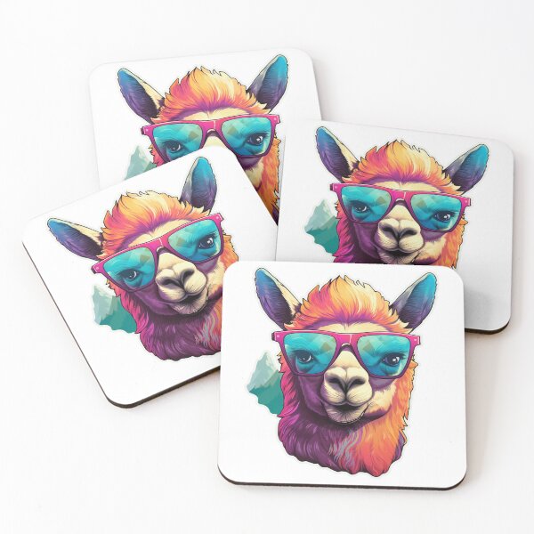 Item preview, Antidepression sunglasses llama sticker style designed and sold by SmileshareShop.