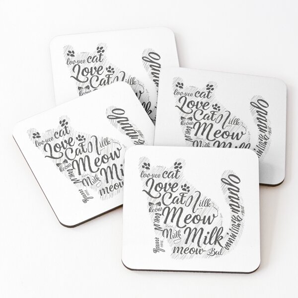 Item preview, Cat word cloud art for cat lovers designed and sold by Zibis09.