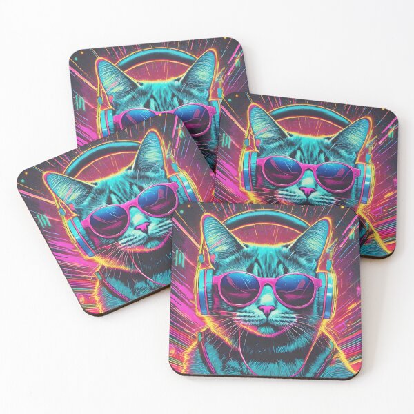 Item preview, 80s Neon Cat designed and sold by NinjaRat.