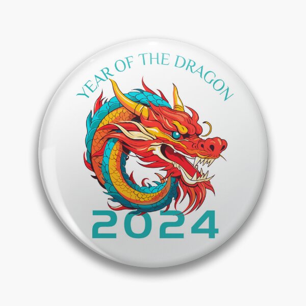 Item preview, Vibrant Red ,orange,teal and Blue Dragon -Year of the Dragon123- Chinese Zodiac Theme-white Background designed and sold by CosmicNook1.