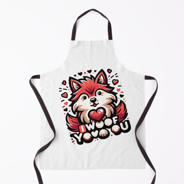 Item preview, I Wooof You - Love-Themed Wolf Cartoon designed and sold by BlueGoldArt.