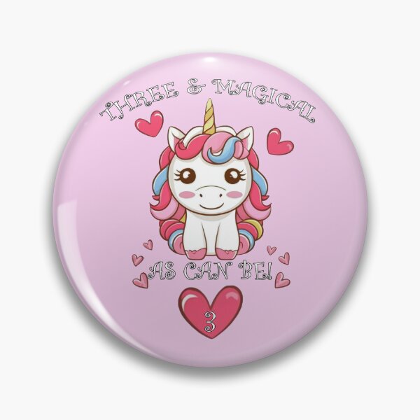 Item preview, Kids Birthday 3 Years Old Cute Unicorn Birthday designed and sold by tamdevo1.