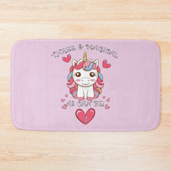 Item preview, Kids Birthday 3 Years Old Cute Unicorn Birthday designed and sold by Cute & Sassy Custom Gifting Boutiques.
