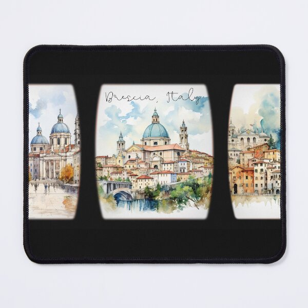 Item preview, Brescia Italy watercolor view attractions designed and sold by Anna Sacha.