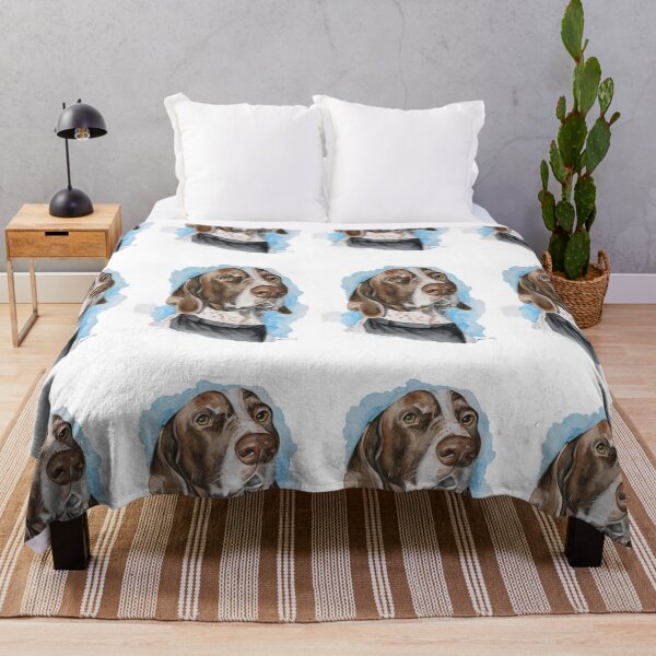 Item preview, Watercolour German short-haired Pointer dog pet portrait by JeloweArt designed and sold by JeloweArt.
