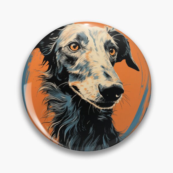 Item preview, Colorful Scottish Deerhound flat illustration designed and sold by Sleek Sketch Studio.
