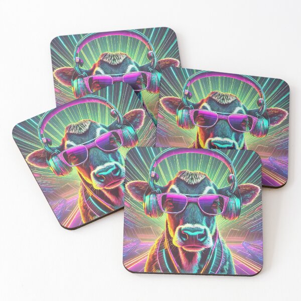 Item preview, 80s Neon Cow designed and sold by NinjaRat.