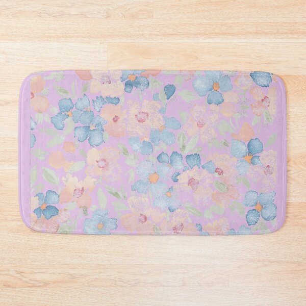 Item preview, Blues and pinks floral. Lilac background designed and sold by MoisOneOffs.