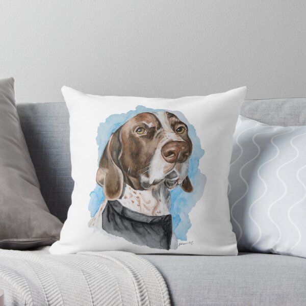 Item preview, Watercolour German short-haired Pointer dog pet portrait by JeloweArt designed and sold by JeloweArt.