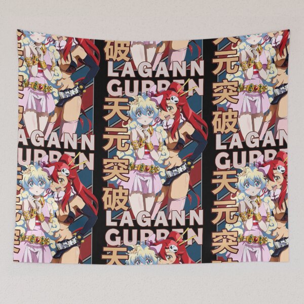 Item preview, Nia and Yoko Gurren Lagann Vintage Stripe Design designed and sold by Wafusaurus.