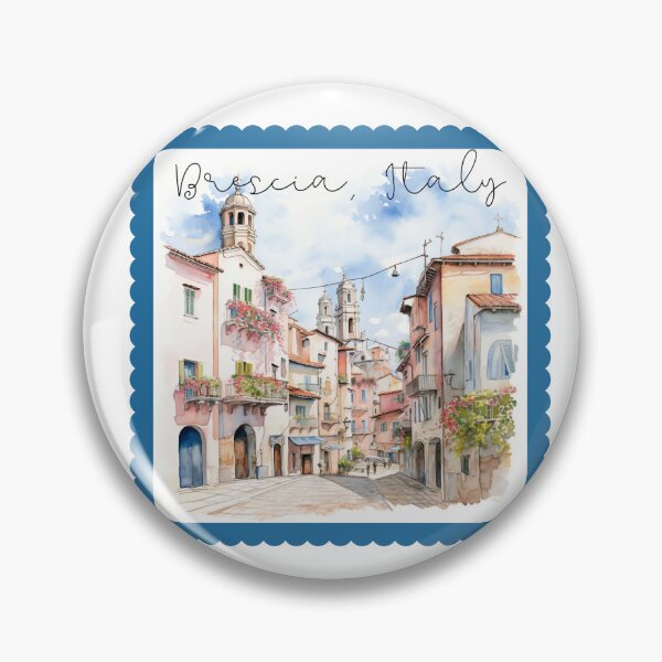 Item preview, Brescia Italy beautiful view italian fan european city designed and sold by Anna Sacha.