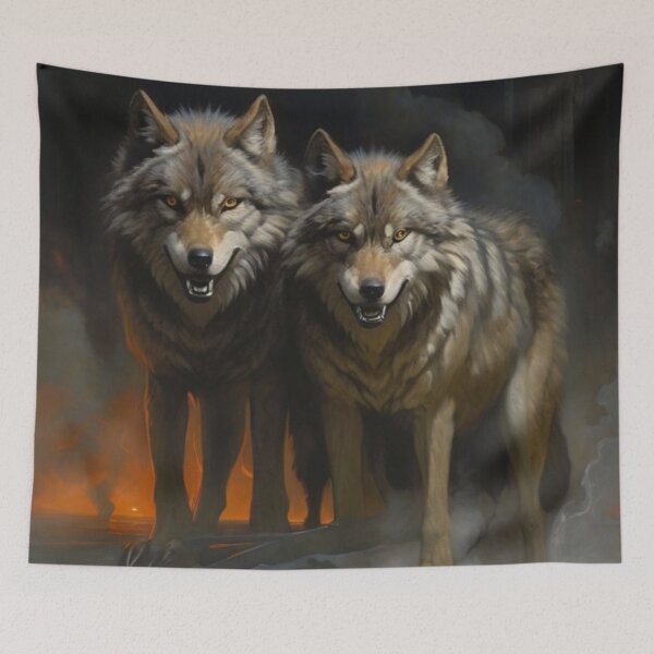 Item preview, Mystical Wolves in the Fog designed and sold by DoggyDream.