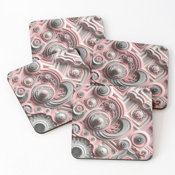 Item preview, Pink and grey 3D pattern designed and sold by CandyVenom.