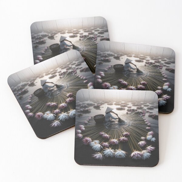 Item preview, Harvesting Water Lilies designed and sold by Vibranta Studio.