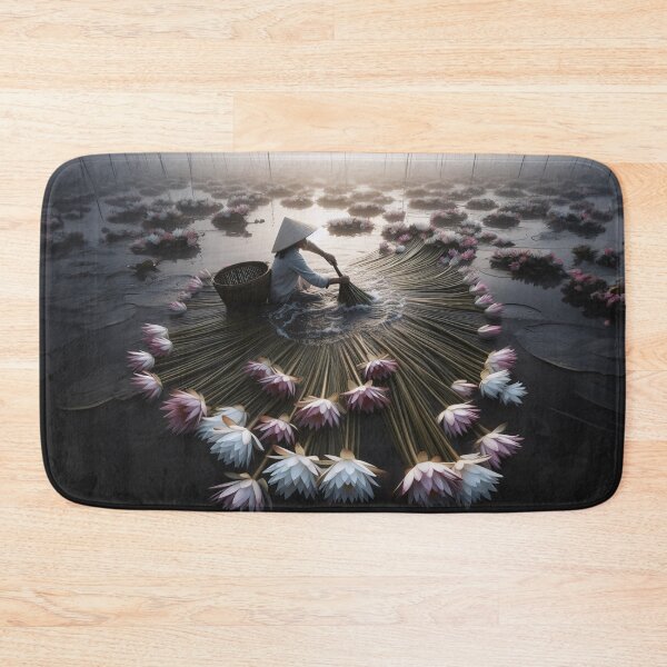 Item preview, Harvesting Water Lilies designed and sold by Vibranta Studio.