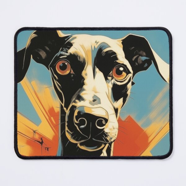 Item preview, Colorful Galgo Spanish Greyhound dog flat illustration designed and sold by Sleek Sketch Studio.