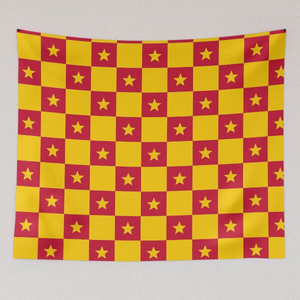 Item preview, Red Yellow Geometric Star Square Vietnam Flag Grid-Like Vietnamese Language National Pride Hanoi Pattern designed and sold by PenguinForests.