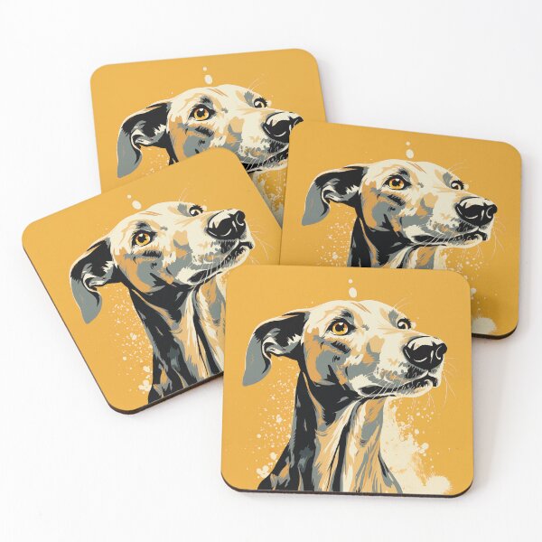 Item preview, Colorful Galgo Spanish Greyhound dog flat illustration designed and sold by Sleek Sketch Studio.