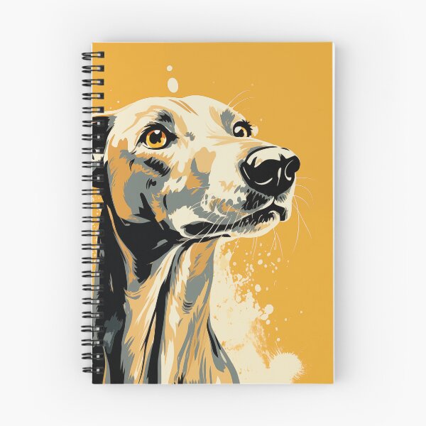 Item preview, Colorful Galgo Spanish Greyhound dog flat illustration designed and sold by Sleek Sketch Studio.