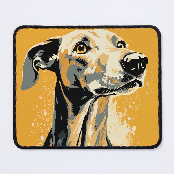 Item preview, Colorful Galgo Spanish Greyhound dog flat illustration designed and sold by Sleek Sketch Studio.