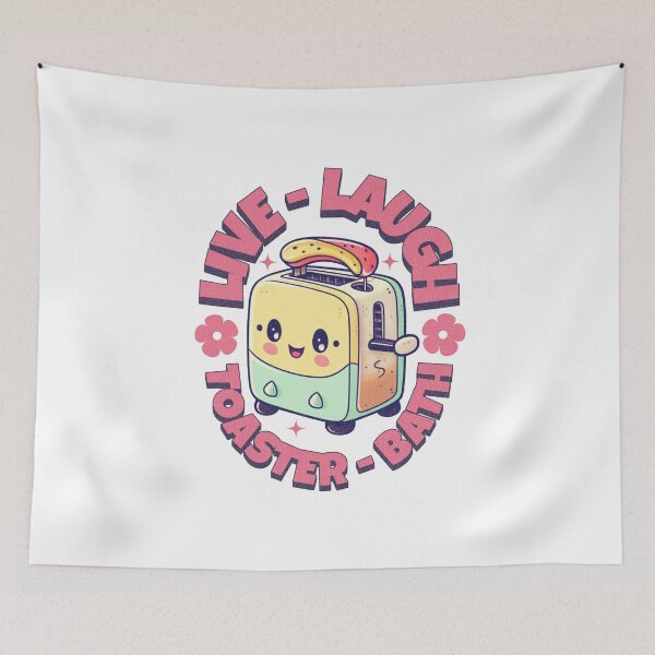 Item preview, Funny Groovy Live Laugh Toaster Bath. Funny Groovy designed and sold by ahmed2751989.