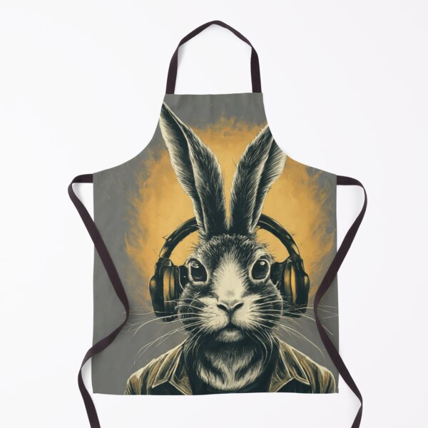 Item preview, Rabbit with headphones designed and sold by Obinne.