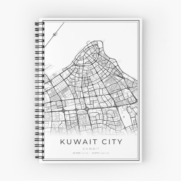 Item preview, Kuwait City Cartography Map designed and sold by wally-prints.
