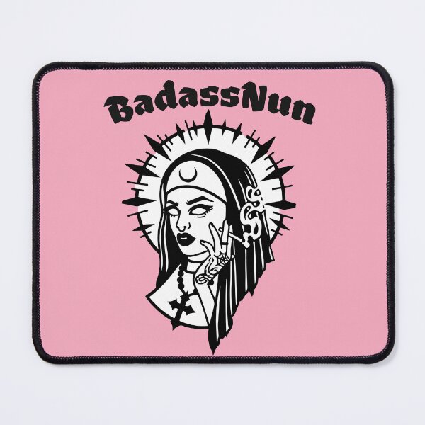 Item preview, Badass Sexy Nun Smoking designed and sold by 247Trends.