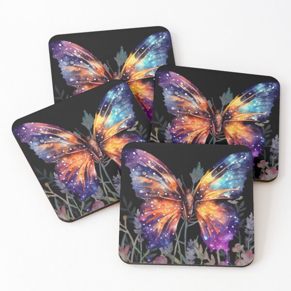 Item preview, magical and cute butterfly and colorful flowers designed and sold by Vilemo.