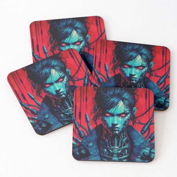 Item preview, Angry Cyborg Girl [cyberpunk aesthetic] designed and sold by RESToRAPTOR.