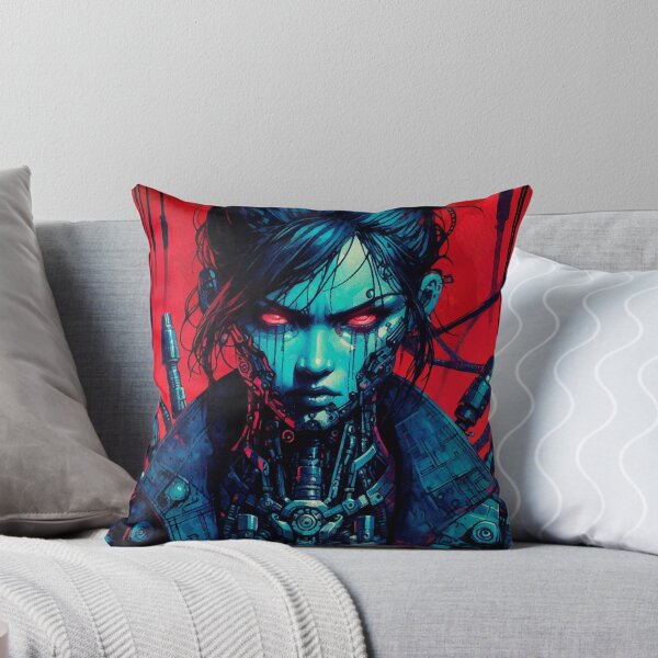Item preview, Angry Cyborg Girl [cyberpunk aesthetic] designed and sold by RESToRAPTOR.