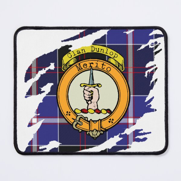 Item preview, Dunlop Crest Scottish Surname Tartan designed and sold by BagTown Clans.