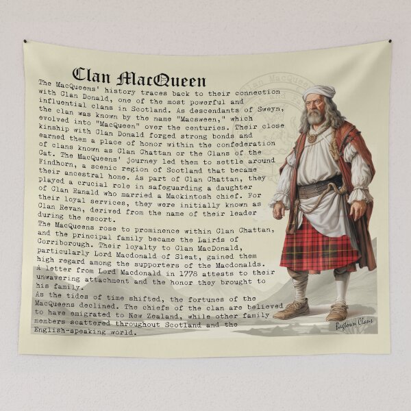 Item preview, MacQueen Scottish Clan History  designed and sold by BagTown Clans.