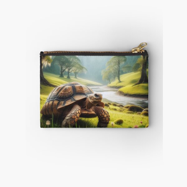 Item preview, Turtle in Green Paradise - Mystical Landscape Art for Home Decor designed and sold by tortugasadventu.