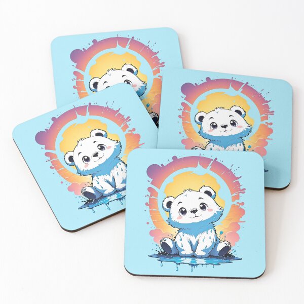 Item preview, Cute Polar Bear cub playing in the water designed and sold by BorgSpareParts.